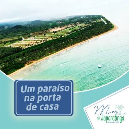 Vista aérea das praias e do Mar de Japaratinga na Costa dos Corais